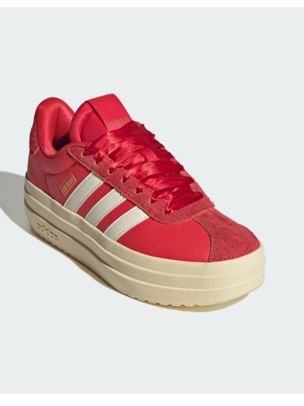 adidas Women's VL Court Bold, Pure Ruby/Off White/Better Scarlet, 8.5
